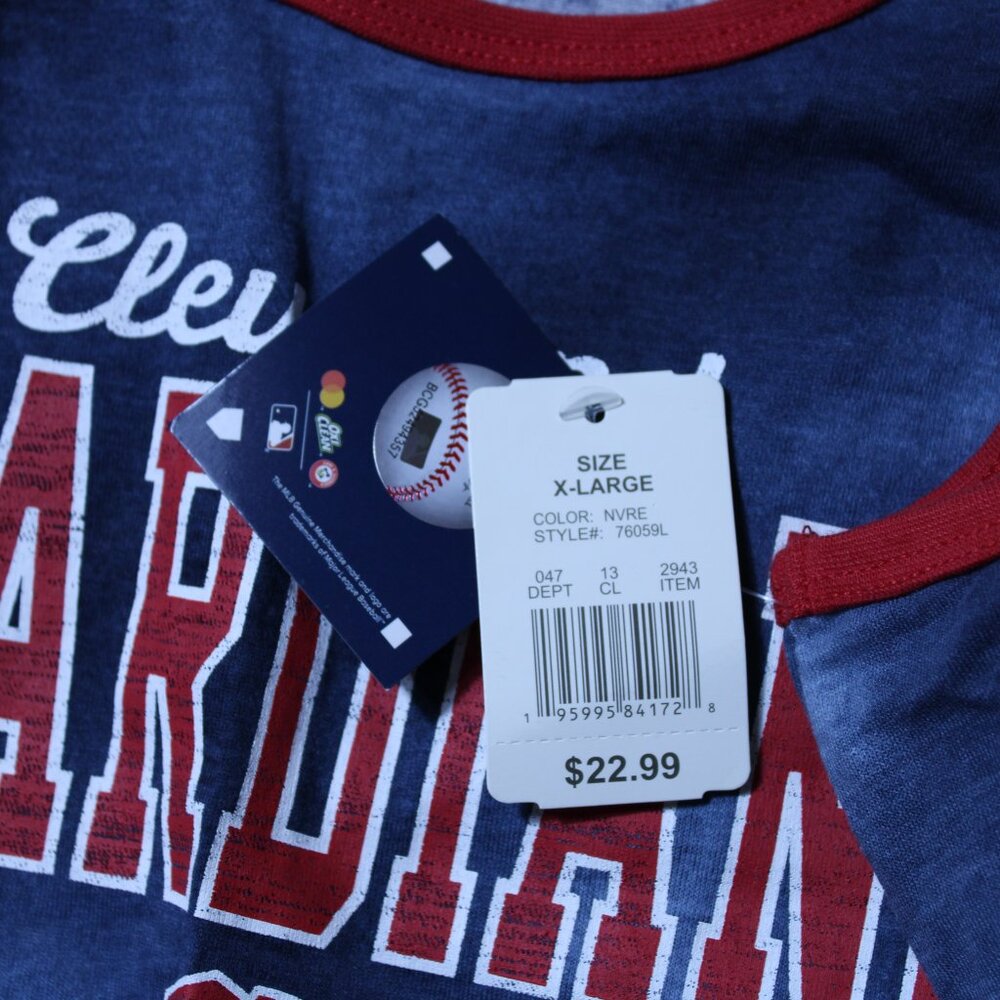 MLB Cleveland Guardians Womens Blue Tie Dye Logo Tank Top Sizes S, M, & XL - Picture 8 of 9